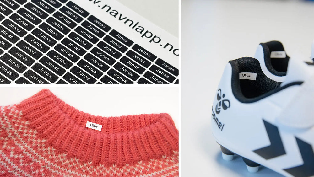 Små navnelapper - selvklebende (175 stk per sett) - Navnlapper