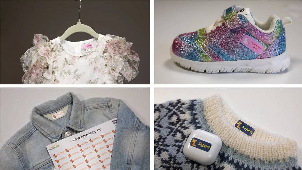 Navnelapper - selvklebende (120 per sett) - Navnlapper